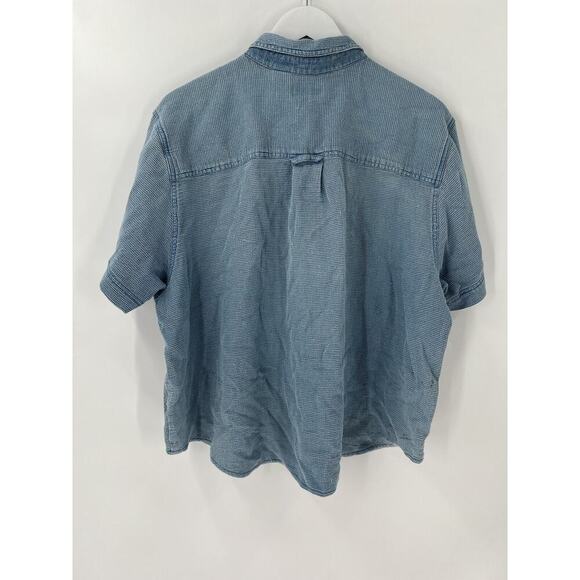 Elisabeth by Liz Claiborne Vintage Blouse Womens 22 Petite Blue Button Front Top - Picture 7 of 16